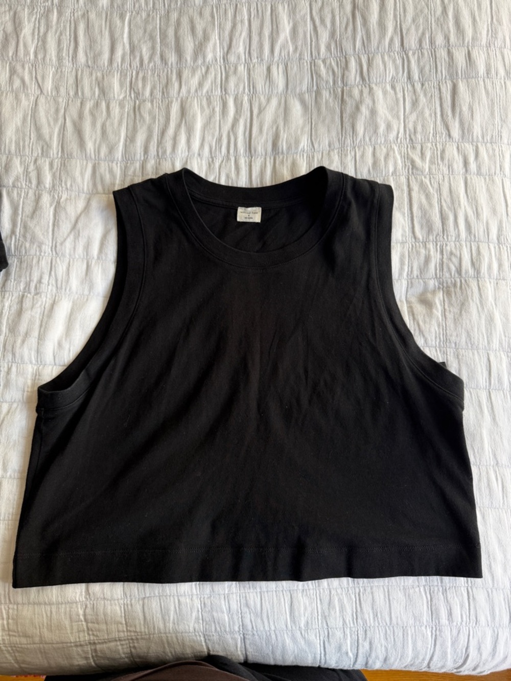 Aritzia Black Cropped Muscle Tank